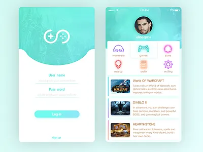 GameCircle-Pro APP app blizzard blue contact game in interface sign social ui