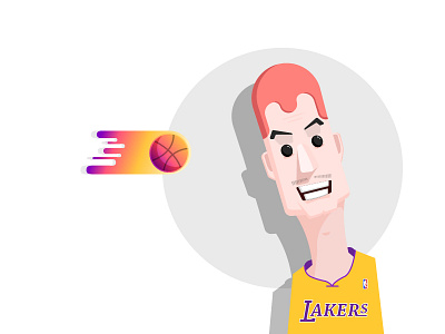 M ball basketball face lakers man nba