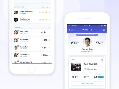 Teambrella - Members Overview account bitcoin insurance ios members message profile stats