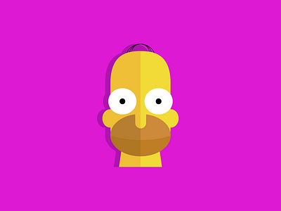 Homer Simpson comic flat homer simpson illustration