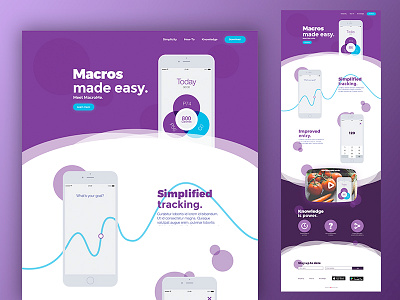 Macrome UI flat landingpage minial promo ui vector web wip