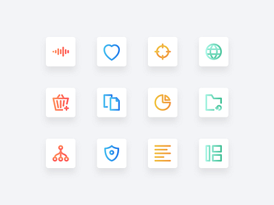 Dantas Basic Icons Preview design gradient icon icon design iconography icons outline ui