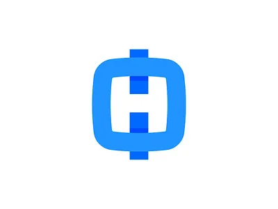 H Mark V2 blue colorful design elegant h identity branding letter mark line art logo logos monogram