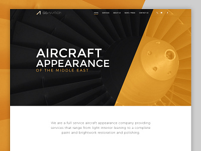 Aviation Services Web Design aviation homepage innerpages layout pepperweb uiux webdesign webpage website