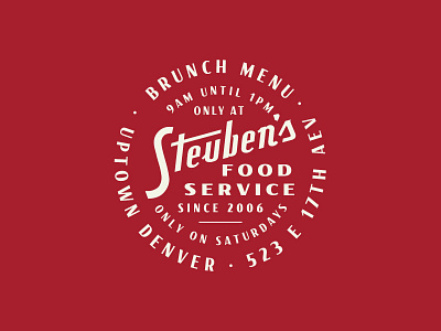 Steubens badge branding grids line work lines logo packaging pattern system typography