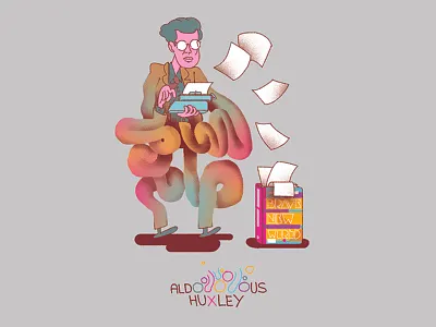 Aldous Huxley characterdesign digitalart