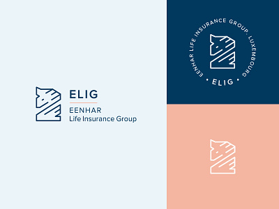 ELIG Logo Family creative geometric grid horse icon line logo mark minimal simple smart unicorn