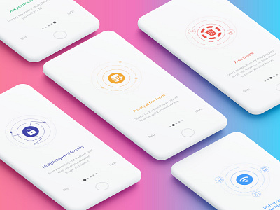 Walkthrough Screens lock onboarding principle privacy secure summer ui ux walkthrough wifi
