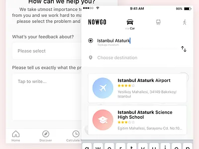 Nowgo UI Kit adress clean dark dribbble location map modern white xd