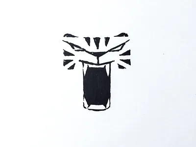 T for tiger 36daysoftype art design graphic illustration illustrator letter lettering tiger vector