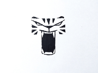 T for tiger 36daysoftype art design graphic illustration illustrator letter lettering tiger vector