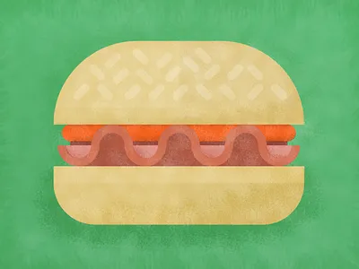 Bacon bacon food illustration print texture