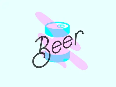 Beer beer design drink flat icon illustration logo neon party vintage weekend