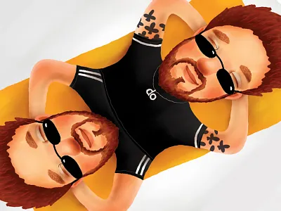 Surreal Yoga Card birth card deck man meditation relax smile yoga