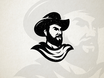 Cowboy beard cowboy cowboy hat logo western