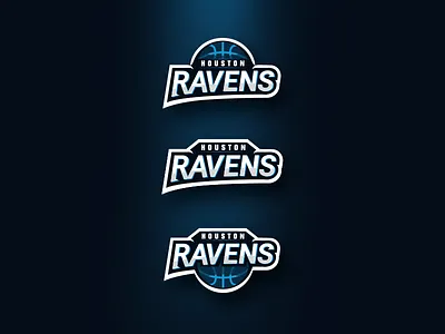Houston Ravens (contest submission) 3 basketball houston illustration logo mascote ravens