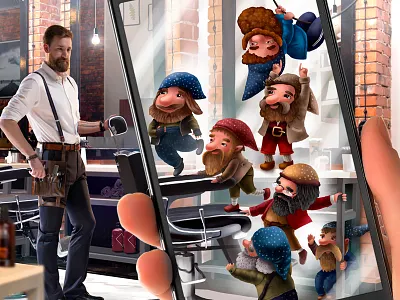 VTB24 insurance advert advert dwarf elf father gnome grand magic mirror old old man uncle