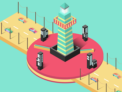 Watch City adobe illustrator illustrations isometric