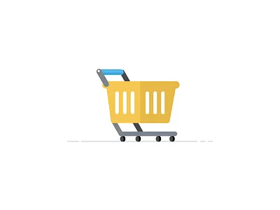 Cart cart flat geometric icon illustration vector