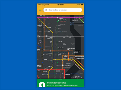 Daily UI #029 - Map alert daily ui map mta train ui ux