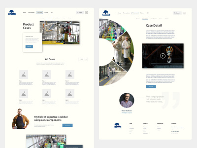 Product cases page concept, Helvoet (Industrial, clean) case detail clean clean web design concept website industrial interface interface design product cases ui webdesign webdesign 2017 wireframe website