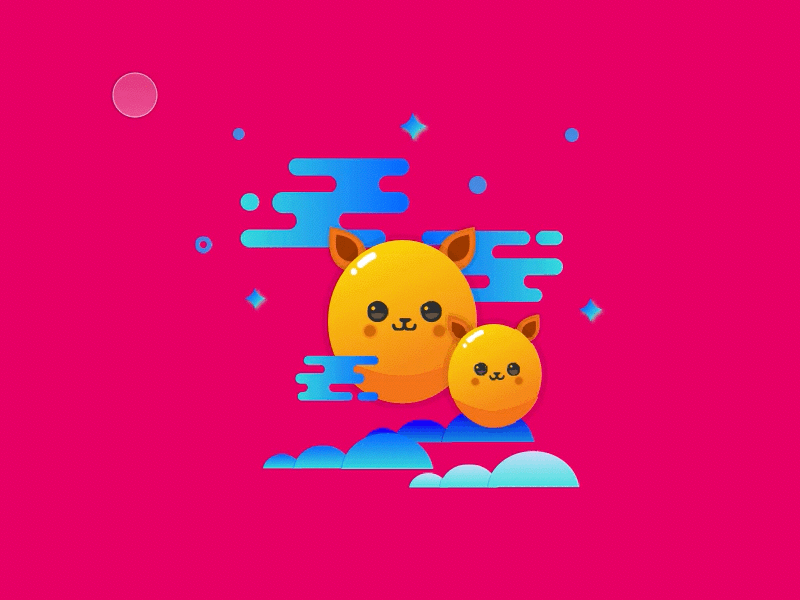 Interactive Happy Fluffs animation happy illustration interaction interactive principle sketch