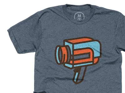 8mm Shirt 8mm camcorder camera cotton bureau illustration retro shirt vector