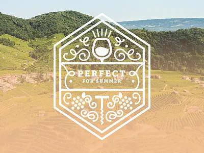 Wine Summer Badge badge italy summer texture wine wineyards