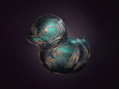 170203 abstract curl gold green metal