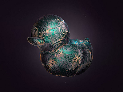 170203 abstract curl gold green metal