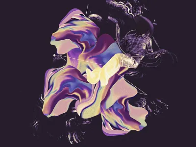 Interstellar Cowboy digital gradient illustration photoshop ride