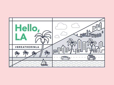 LA Skyline breather city cityscape graphic design illustration la los angeles skyline