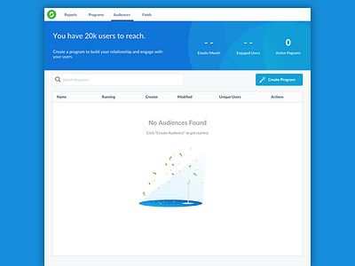 Stride No Audiences Page design stride tracy yang ui ux whitespace window design