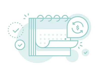 Recurring Payments Illustration autopay calendar fintech illustration payment weblet