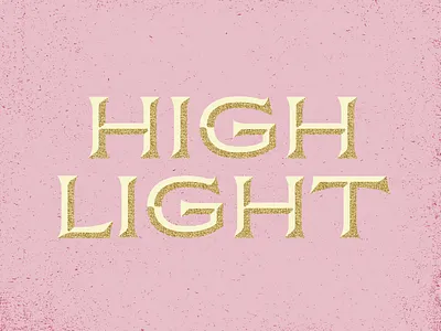 Highlight letters texture type