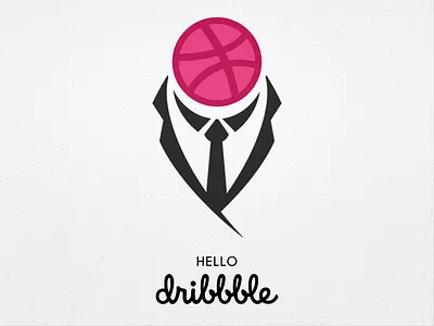 Hello Dribbble, First Shot classy debut dribbble fancy first shot hello tux tuxedo