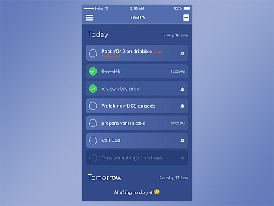 Daily UI #042 - ToDo List 042 blue daily ui event gradient ios list task todo