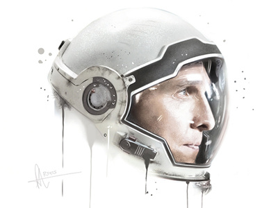 INTERSTELLAR ILLUSTRATION. N1 cintiq digital art digital painting illustration portrait