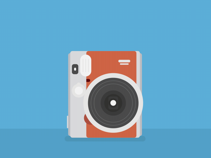 Looparoid 2d gif illustration loop motion polaroid retro vector