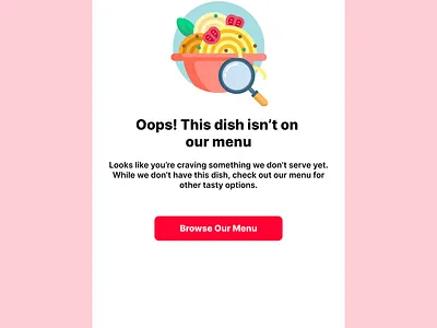 A simple error page #DailyUI app branding design graphic design illustration logo typography ui ux vector