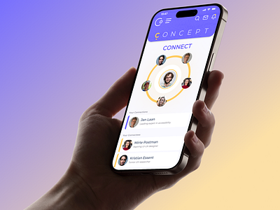 Professional Networking Concept App ui