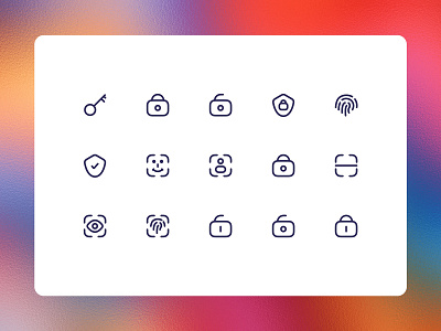 Secure Line Security Icons - Protect What Matters app icon icon design icon library icon pack icons line icon privacy security