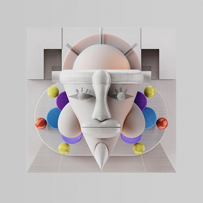 Abstract Face 3d c4d design graphic design illustration visual