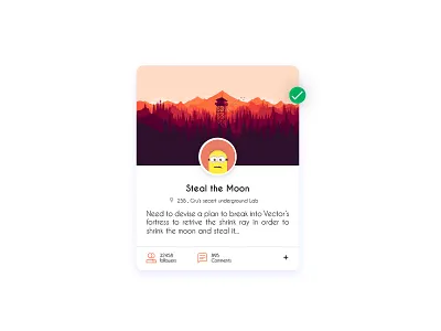 Card Style #001 activity app card design post social ui ux
