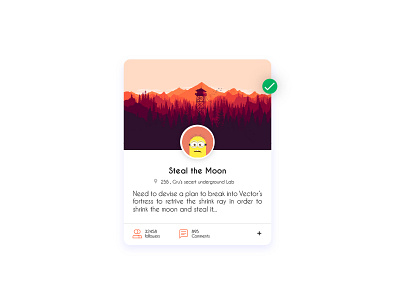 Card Style #001 activity app card design post social ui ux