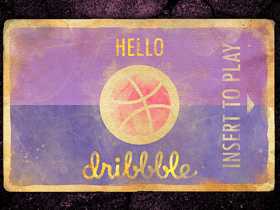 Dribbble debut card digital art graphic design manipulation retro vintage