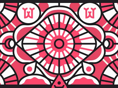 Hypnosis eye geometric hypnosis outline pattern red