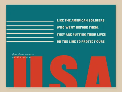 USA america blue knockout quotes typography usa vintage