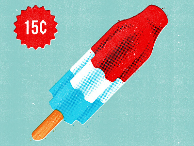 Bomb Pop illustration pop popsicle texture