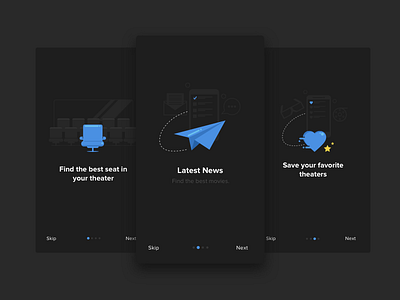 Onboarding Illustration app brand design illustration movies ticket trujillo ui ux